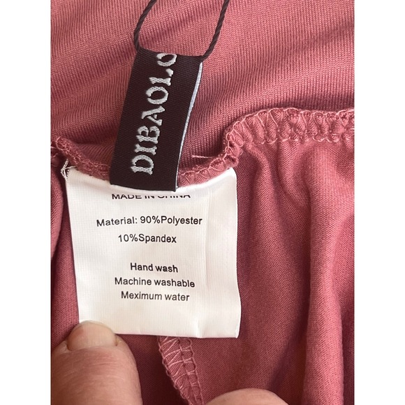 DIBAOLONG Wide Leg Lounge Pants High Waist Comfy Casual Pink Size S - Picture 9 of 12